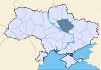 Полтавская область на карте Украины
